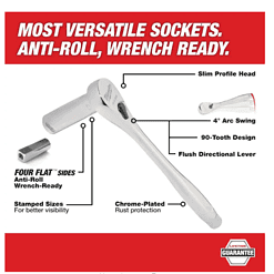 Milwaukee 48-22-9008 3/8 in. Drive SAE/Metric Ratchet and Socket Mechanics Tool Set (56-Piece)