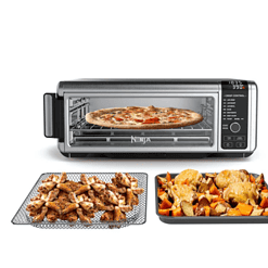 NINJA SP101 Stainless Steel Foodi Digital Air Fry Oven, Convection Oven, Toaster, Air Fryer, Flip-Away for Storage