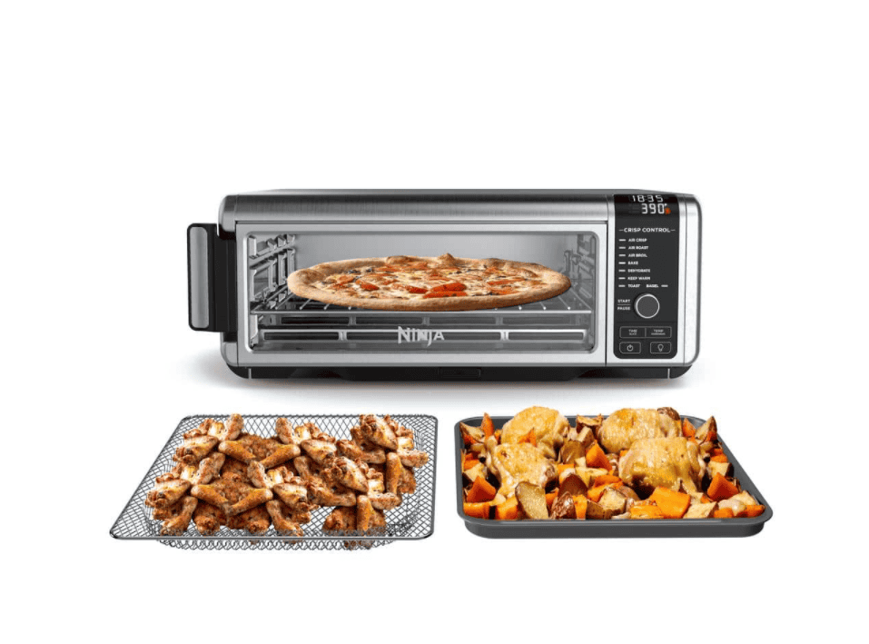 NINJA SP101 Stainless Steel Foodi Digital Air Fry Oven, Convection Oven, Toaster, Air Fryer, Flip-Away for Storage