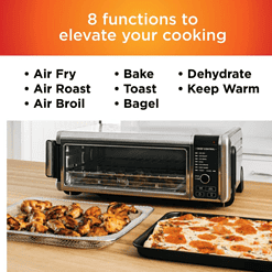 NINJA SP101 Stainless Steel Foodi Digital Air Fry Oven, Convection Oven, Toaster, Air Fryer, Flip-Away for Storage