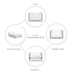 Storkcraft Modern Pacific Vintage Driftwood 4-in-1 Convertible Crib