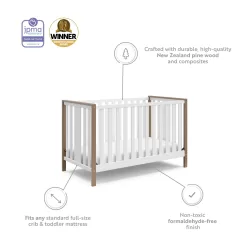 Storkcraft Modern Pacific Vintage Driftwood 4-in-1 Convertible Crib