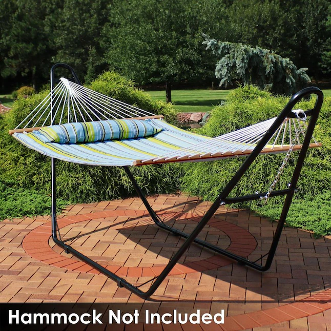 Sunnydaze Decor 550-Pound Capacity Universal Multi-Use Heavy-Duty Steel Hammock Stand 2 Person Fits Hammocks 9 to 14 -ft Long Black - Image 5