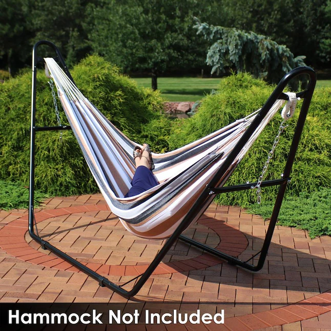 Sunnydaze Decor 550-Pound Capacity Universal Multi-Use Heavy-Duty Steel Hammock Stand 2 Person Fits Hammocks 9 to 14 -ft Long Black - Image 7