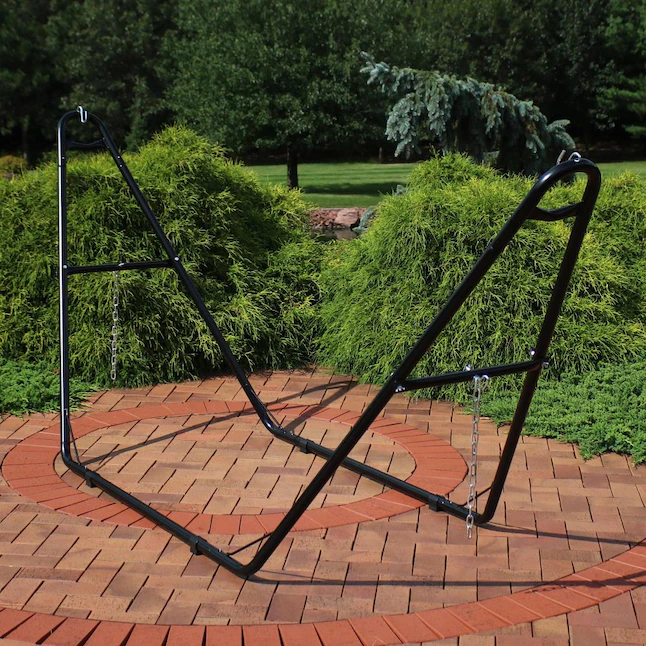 Sunnydaze Decor 550-Pound Capacity Universal Multi-Use Heavy-Duty Steel Hammock Stand 2 Person Fits Hammocks 9 to 14 -ft Long Black - Image 11