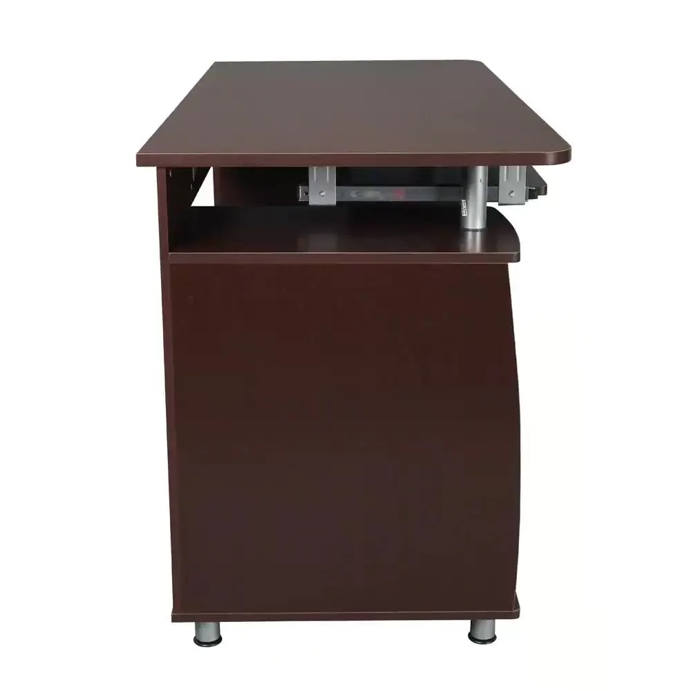 TECHNI MOBILI 48 in. Rectangular Chocolate 3 Drawer Computer Desk