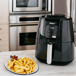 NINJA AF101 4 Qt. Electric Black Air Fryer with Recipe Book
