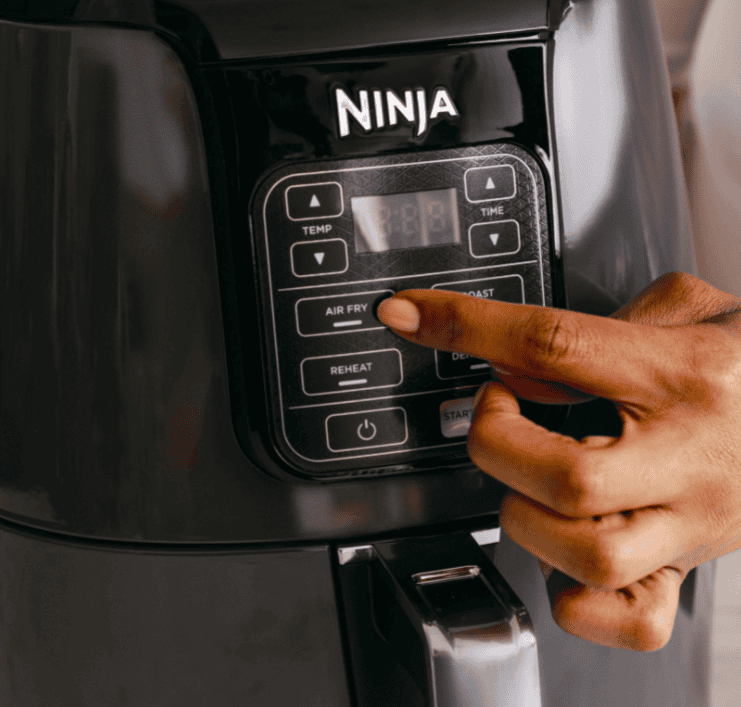 NINJA AF101 4 Qt. Electric Black Air Fryer with Recipe Book