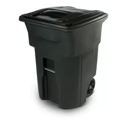 Toter 96-Gallon Greenstone Plastic Wheeled Trash Can with Lid