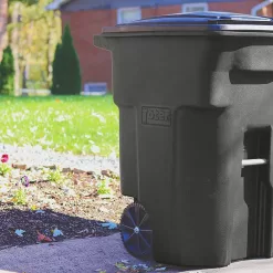 Alternative view of Toter 96-Gallon Greenstone Plastic Wheeled Trash Can with Lid