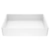 VIGO Matte Stone Magnolia Composite Rectangular Vessel Bathroom Sink, White
