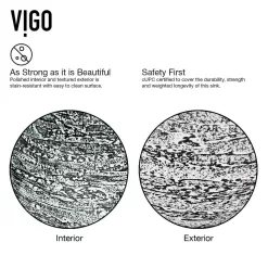 VIGO VG07050 Glass Round Vessel Bathroom Sink in Titanium Gray with Faucet in Brushed Nickel