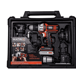 BLACK+DECKER BDCDMT1206KITC 20-Volt Max Lithium-Ion Cordless Matrix Combo Kit with Storage Case (6-Tool)