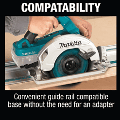 Makita XSH08Z 18-Volt X2 LXT Lithium-Ion (36-Volt) 7-1/4 in. Brushless Cordless Circular Saw Guide Rail Compatible Base (Tool-Only)