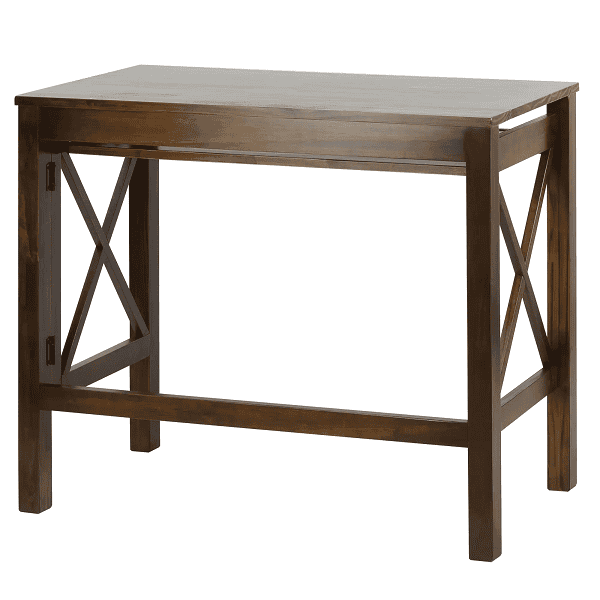 X-Design Warm Brown Folding Desk with Pull-Out