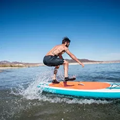 Roc Inflatable Stand Up Paddle Board with Premium sup Accessories & Backpack, Non-Slip Deck, Waterproof Bag, Leash, Paddle and Hand Pump. (Aqua)