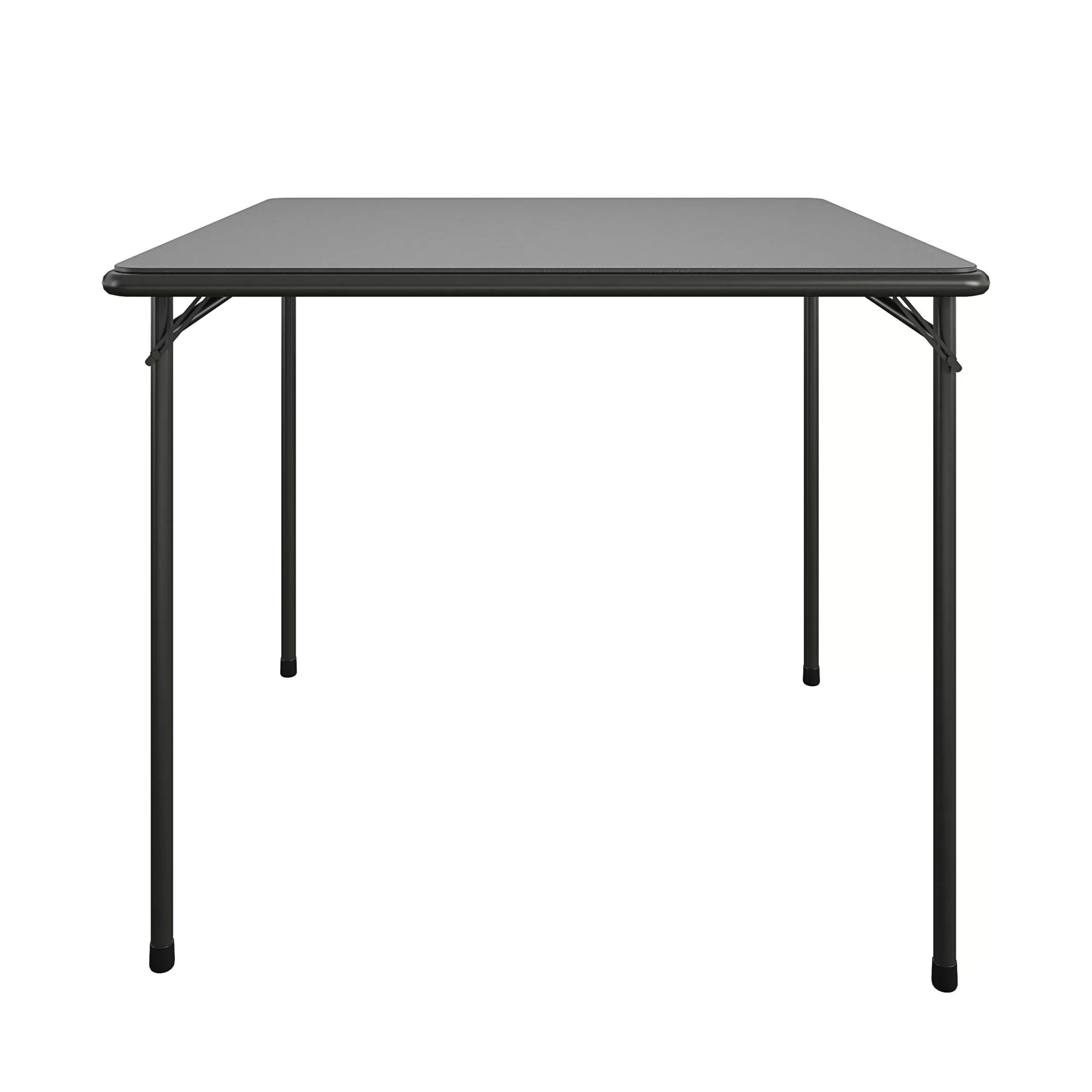 COSCO Premium 5-Piece Fabric Folding Chair & Classic 34"Vinyl Card Table Set, Black