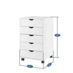 Naomi Home 5 Drawer Office Storage File Cabinet