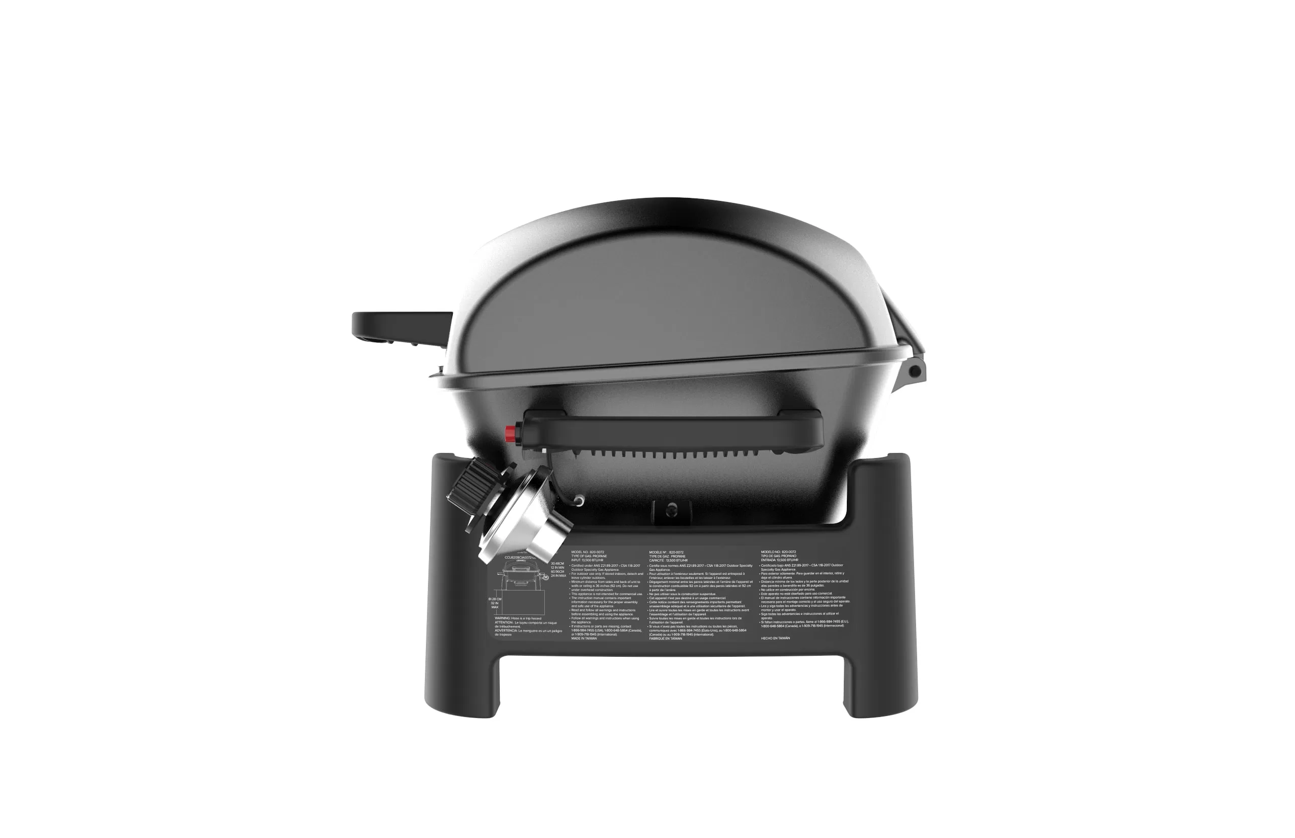 Nexgrill 1 Burner Cast Aluminum Tabletop Propane Gas Grill - Black