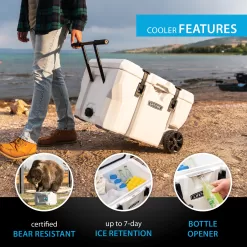 Lifetime 55 Quart High Performance Cooler with Wheels (91072)
