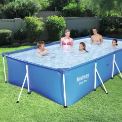 Bestway Steel Pro 13ft x 7ft x 32in Rectangular Frame Above Ground Pool (2 Pack)