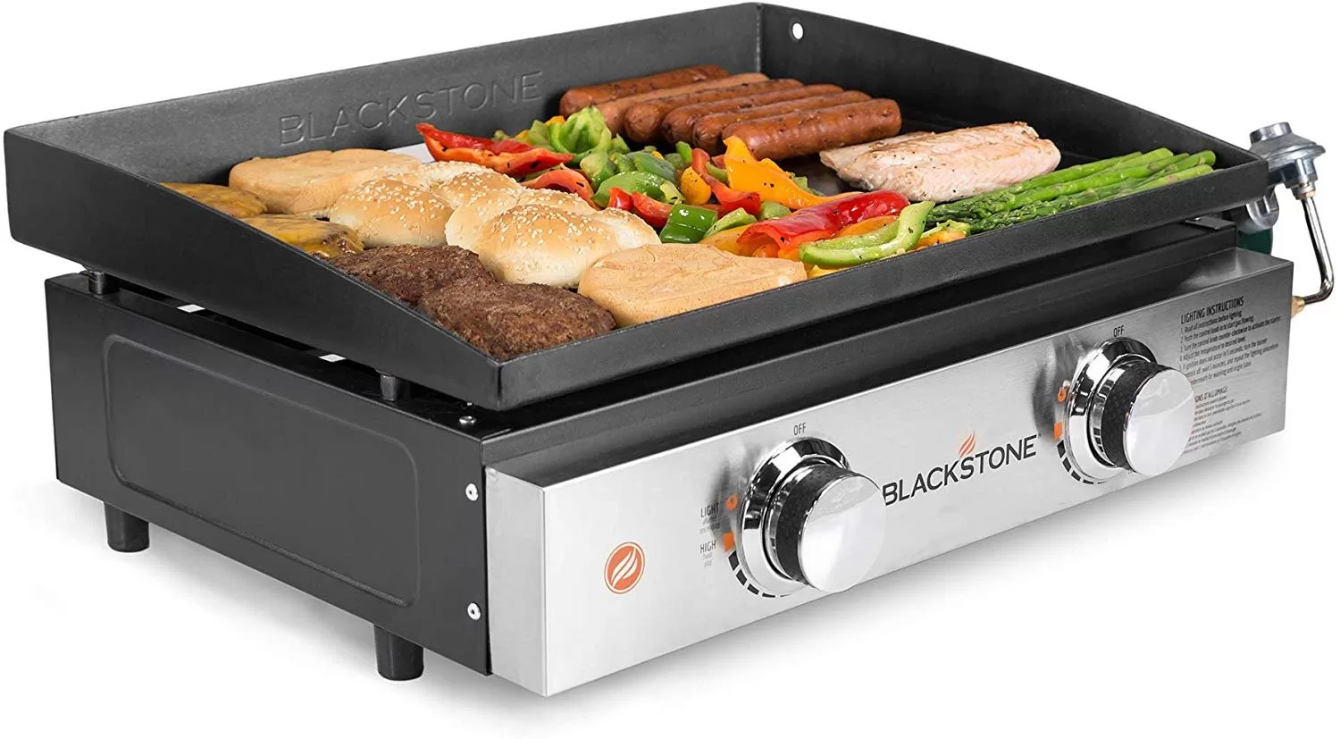 Blackstone 1666 Tabletop Griddle with Stainless Steel Front Plate-22
