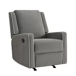 Baby Relax Robyn Rocker Recliner Chair with Pocket Coil Seating, Gray Linen
