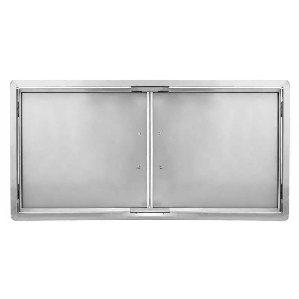 AdirHome BBQ Grill Double Access Door Panel, Stainless Steel, Rust-Resistant, Single Face, 42 Inches
