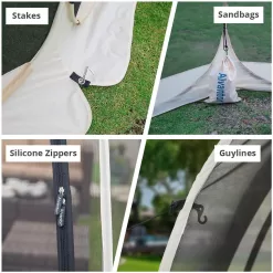 Screen House Tent Instant Outdoor Canopy Pop Up Gazebo 12x12 Gray