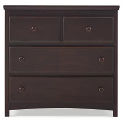 Delta Children Waverly 3 Drawer Dresser with Changing Top, Walnut Espresso