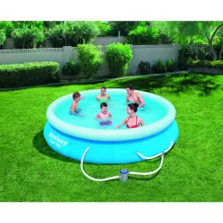 Bestway Fast Set 12' x 30" Swimming Pool Set with Filter Pump