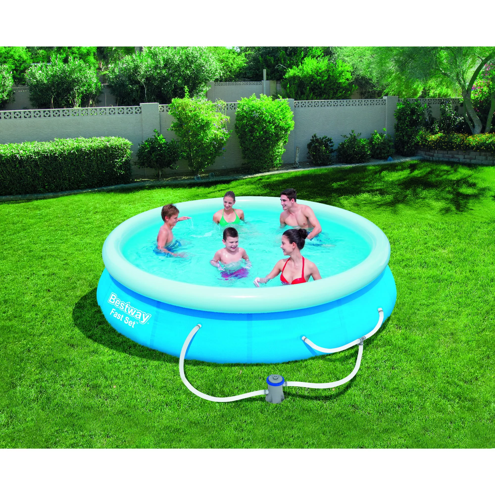 Bestway Fast Set 12' x 30" Swimming Pool Set with Filter Pump