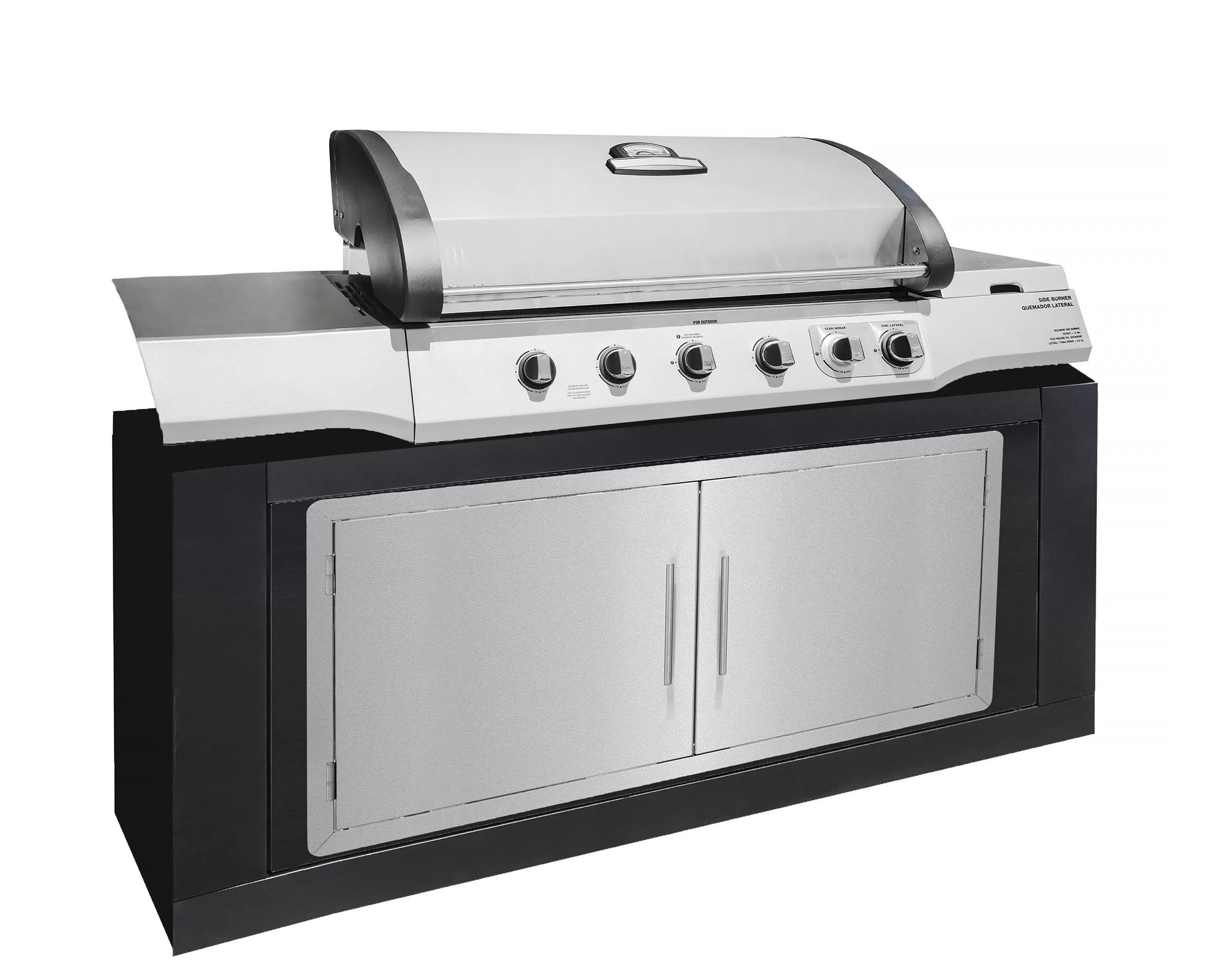 AdirHome BBQ Grill Double Access Door Panel, Stainless Steel, Rust-Resistant, Single Face, 42 Inches
