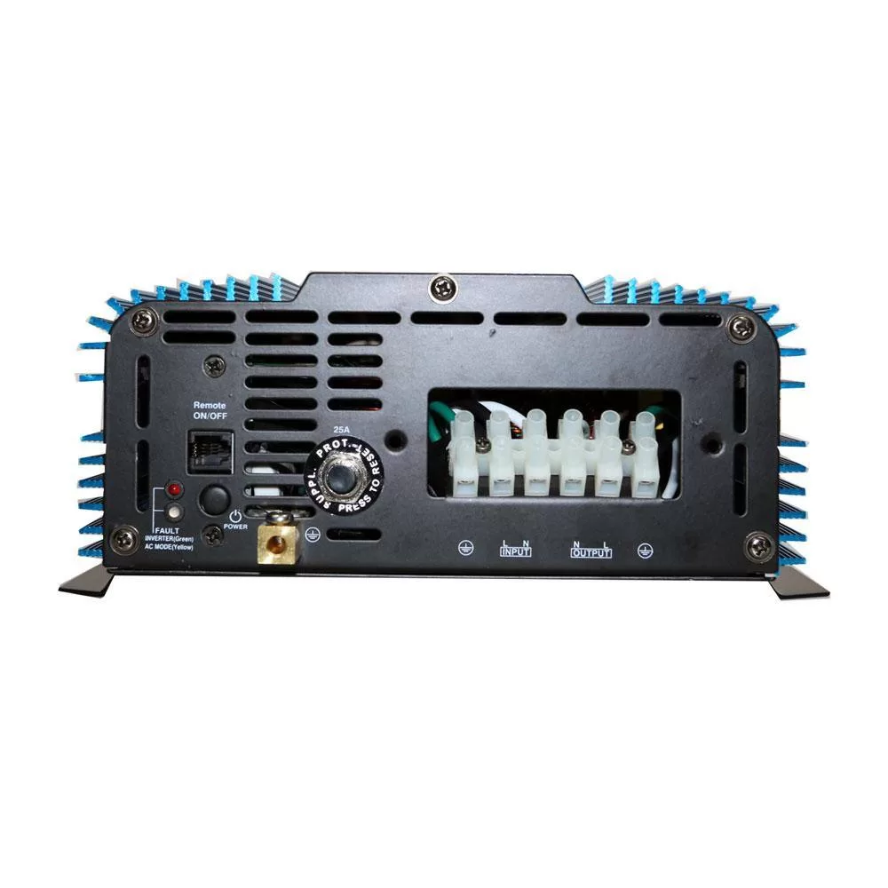 AIMS POWER PWRIX120012SUL 1,200-Watt Pure Sine Inverter with Automatic Transfer Switch 12-Volt DC to 120-Volt AC ETL Listed to UL 458