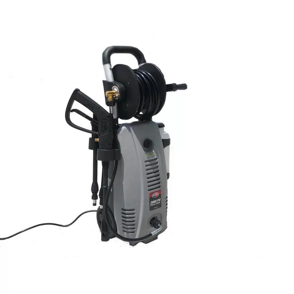 All Power APW5006 2000 PSI 1.6 GPM Electric Pressure Washer with Hose Reel for Buildings, Walkway, Vehicles and Outdoor Cleaning