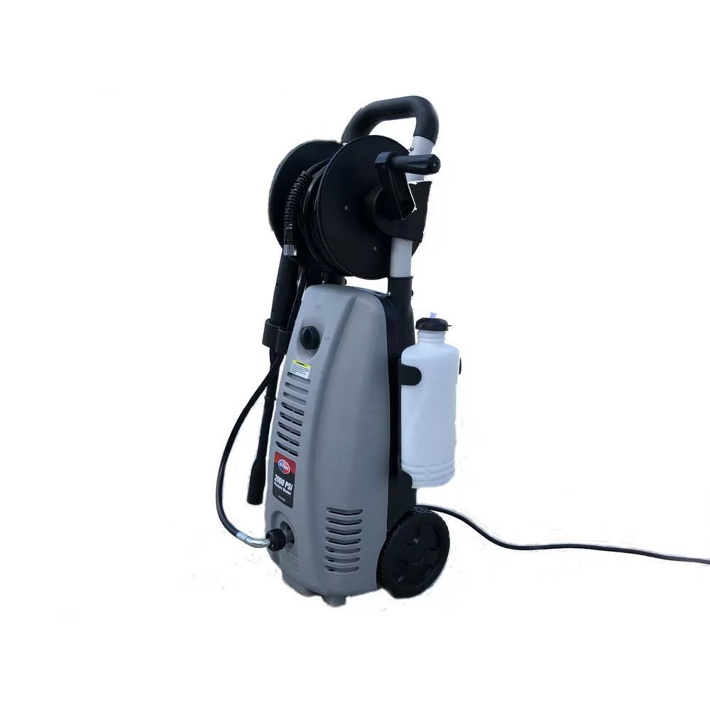 All Power APW5006 2000 PSI 1.6 GPM Electric Pressure Washer with Hose Reel for Buildings, Walkway, Vehicles and Outdoor Cleaning