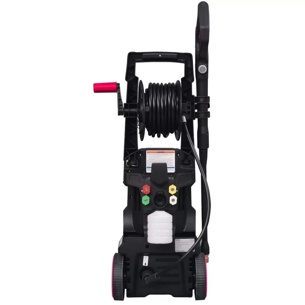 All Power APW5006R 2000 PSI 1.6 GPM Red Electric Pressure Washer with Hose Reel for Buildings, Walkway, Vehicles and Outdoor Cleaning