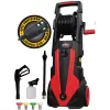 All Power APW5006R 2000 PSI 1.6 GPM Red Electric Pressure Washer with Hose Reel for Buildings, Walkway, Vehicles and Outdoor Cleaning