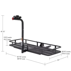 Apex BCCB-1169-2 2-Bike Steel Basket Cargo Carrier with Rack