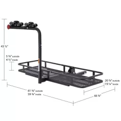Apex BCCB-1169-4 4-Bike Steel Basket Cargo Carrier with Rack