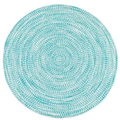 Colonial Mills Kaari Aqua 7 ft. x 7 ft. Tweed Indoor/Outdoor Round Area Rug