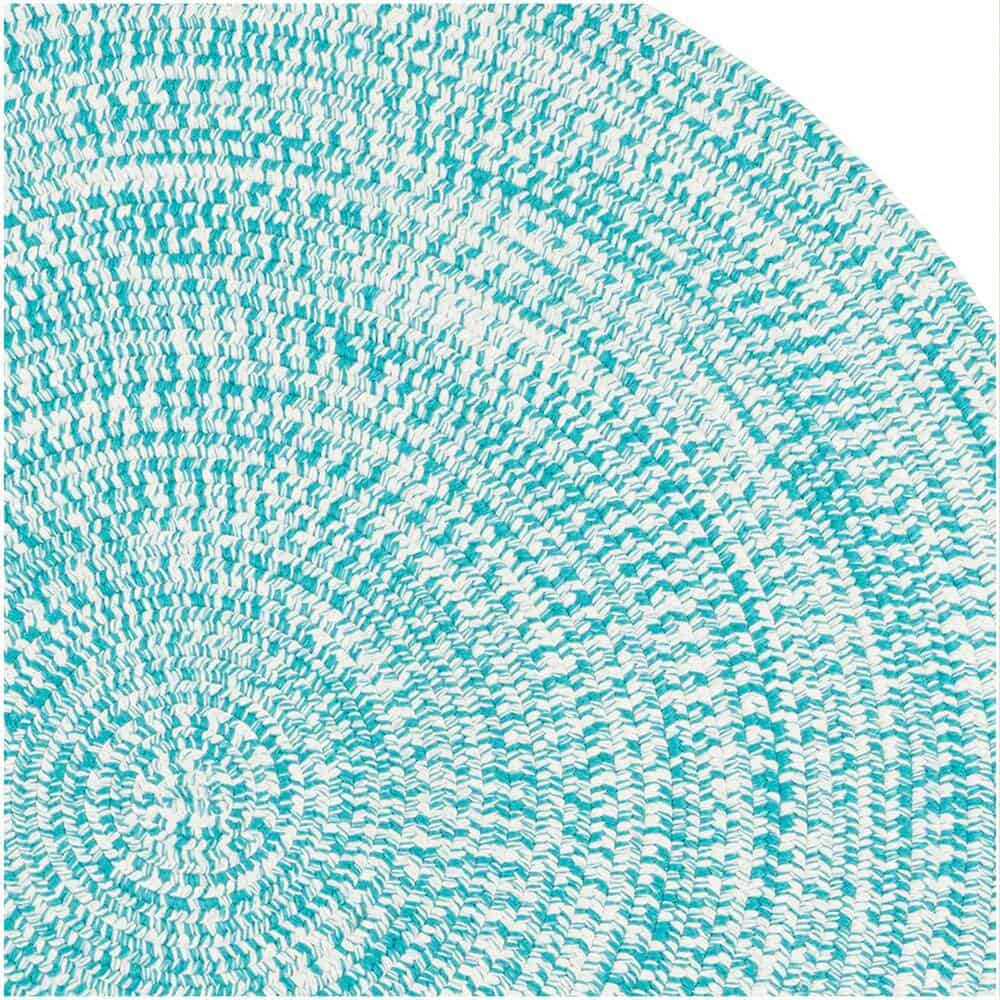 Colonial Mills Kaari Aqua 7 ft. x 7 ft. Tweed Indoor/Outdoor Round Area Rug
