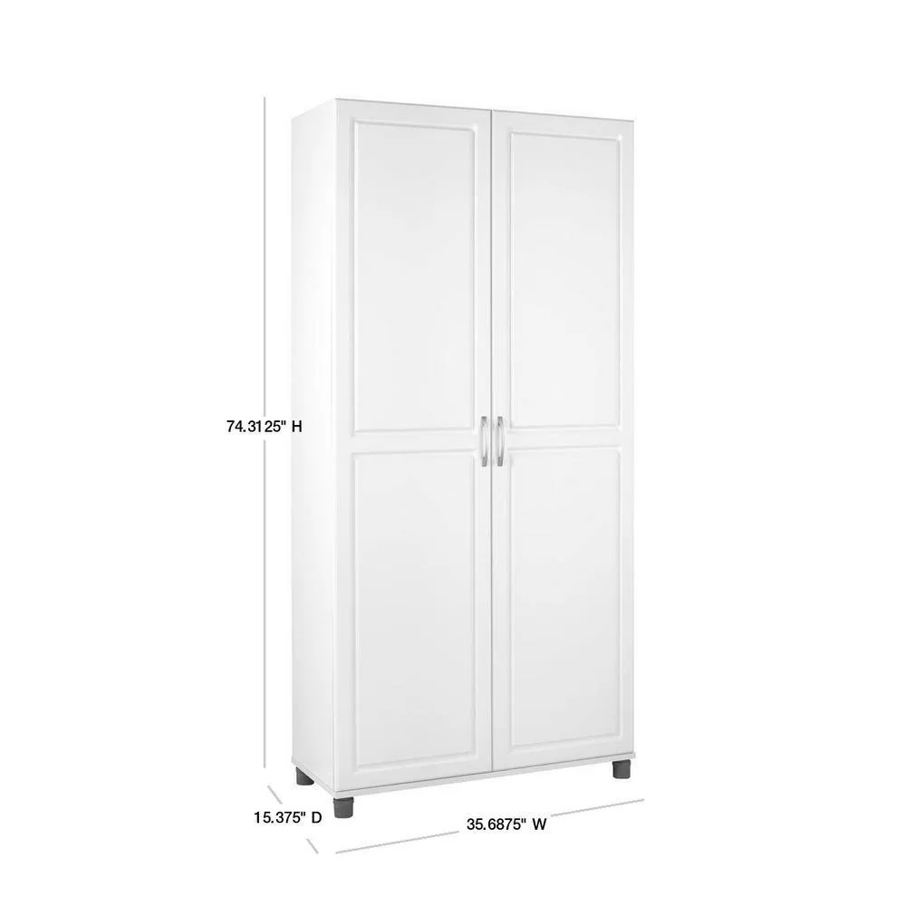 SystemBuild Trailwinds White Storage Cabinet