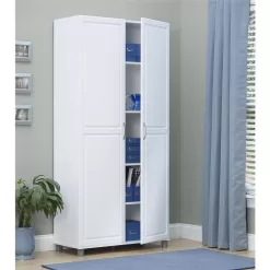 SystemBuild Trailwinds White Storage Cabinet