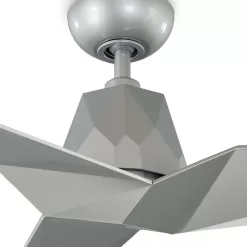 Modern Forms Vortex 60 in. Indoor/Outdoor Automotive Silver 3-Blade Smart Ceiling Fan with Wall Control