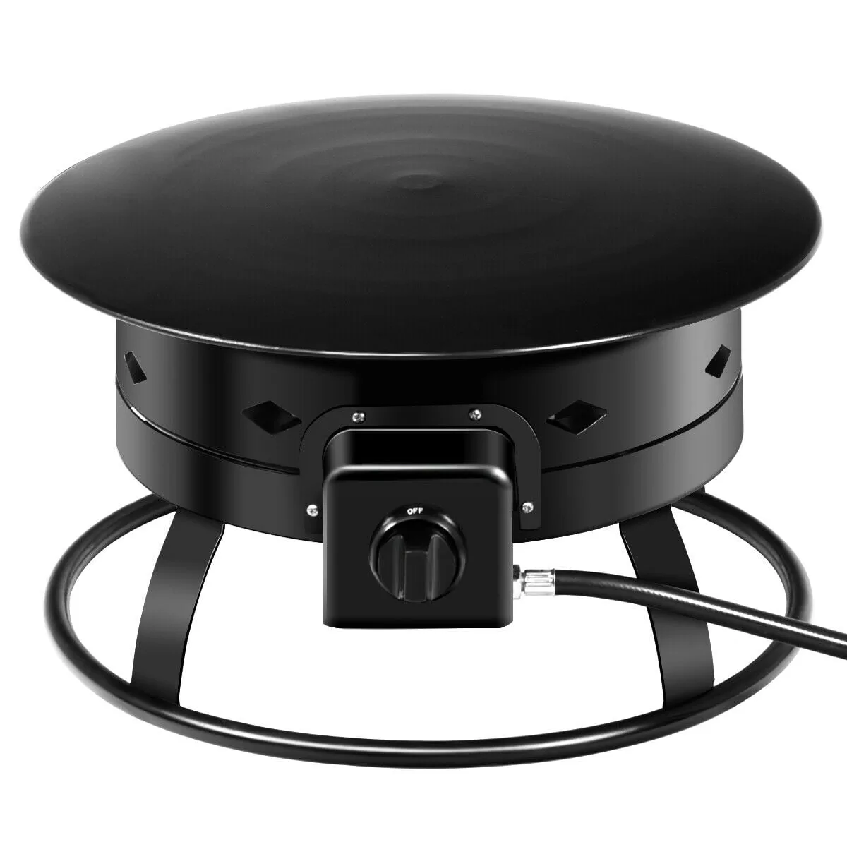 Gymax Portable Propane Outdoor Gas Fire Pit W/ Cover & Carry Kit 19-Inch 58,000 BTU