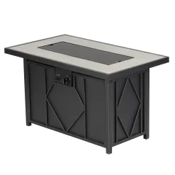 HEATMAXX 42 in. 60,000BTU Fire Pit Propane Gas Fire Pit Table Rectangular Tabletop