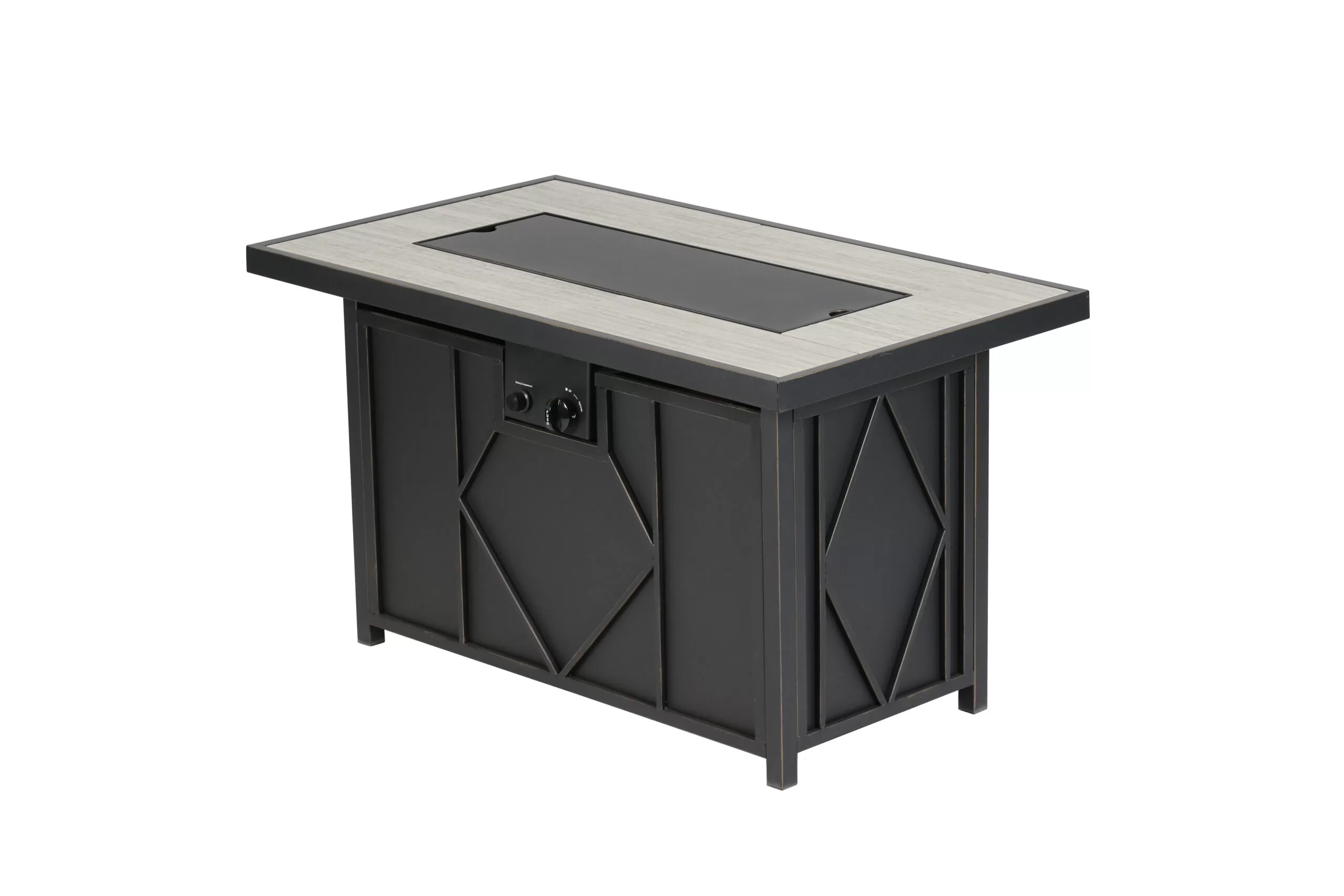 HEATMAXX 42 in. 60,000BTU Fire Pit Propane Gas Fire Pit Table Rectangular Tabletop