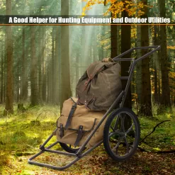 Costway New Deer Cart Game Hauler Utility Gear Dolly Cart Hunting Accessories - 500 LB