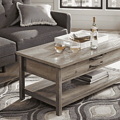 Better Homes & Gardens Modern Farmhouse Rectangle Lift-Top Coffee Table, Rustic Gray finish